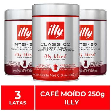 Imagem de Café Moído, Illy, 3 Latas de 250g - Illy Café