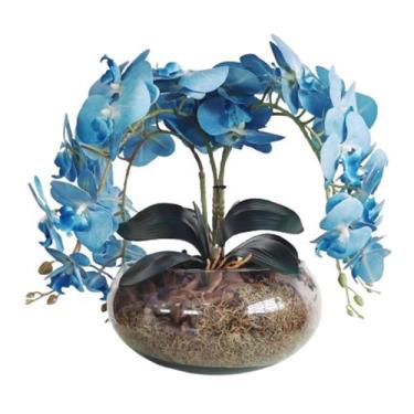 Imagem de Arranjo de Mesa e decoração 4 orquideas artificias azul - La Caza Stor