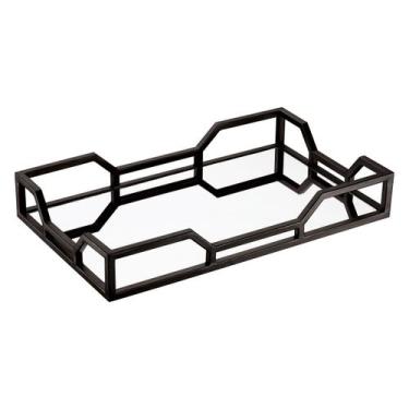 Imagem de Bandeja Hara Elizabeth Espelhada 63x37,5x8cm, Preto