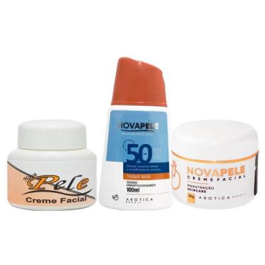 Imagem de Kit Nova Pele Creme Facial 25g + Protetor Solar 60 ml + Manutenção 30g