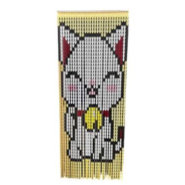 Imagem de Cortina de Porta Gatinho Fofo Divide Cômodos Separa Ambientes Interno 