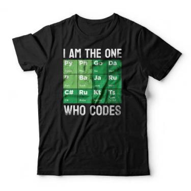 Imagem de Camiseta The One Who Codes Studio Geek, G, Preto