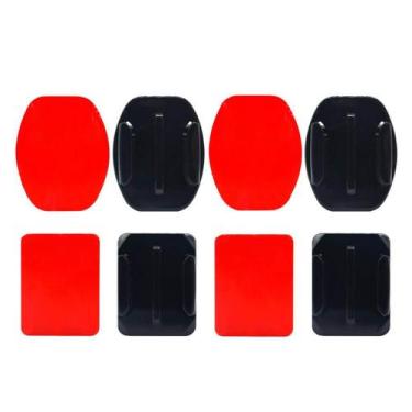 Imagem de Kit de Suportes Adesivos Planos e Curvos para GoPro e Câmeras Similare
