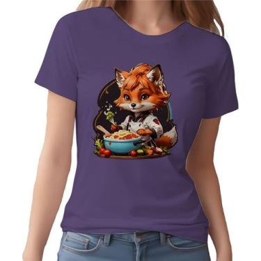 Imagem de Camisa Camiseta Color Chefe Raposa Cozinheira Cozinha 2 - Enjoy Shop, 