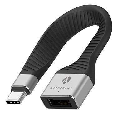 Imagem de Afterplug cabo adaptador USB-C para USB-A OTG curto, 5 polegadas, 10 Gbps, USB-C para USB-A fêmea, Thunderbolt 3/4/5 e USB4, compatível com MacBook, iPad, iPhone 15/16