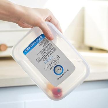 Imagem de Caixa Organizadora de Caixa de Armazenamento de Geladeira de 600ml Com Tampa, Recipiente de Geladeira de Grau Alimentício Empilhável de Grande Capacidade para Frutas Vegetais de