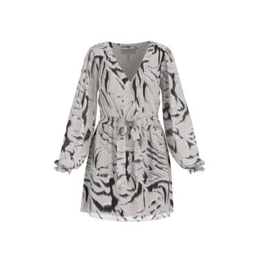 Imagem de GUESS Vestido Marcelle feminino, Estampa de pele de zebra, M