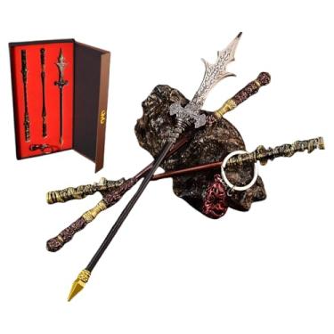 Imagem de Superbuybox Black Myth: Wu Kong Jingubang Erlang Shen Chu-Bai Spear Sword Gourd Desk Decoration Game Collection Gift Box (Black Myth Bronze Cloud Staff Jingubang Erlangshen Separ 4pcs)