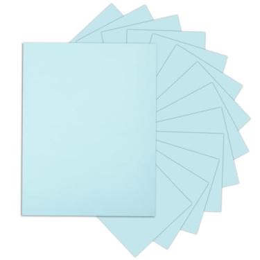 Imagem de 24 folhas de papelão azul claro 21 x 27 cm, papel Goefun para impressora de cartolina de 36 kg para convites, menus, artesanato, cartões DIY