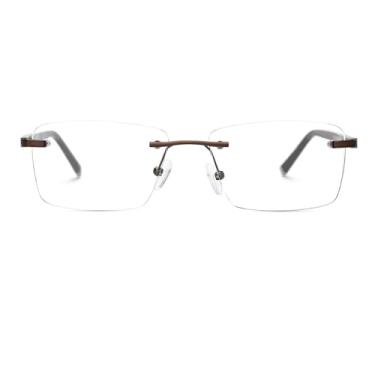 Imagem de Zeelool Óculos de armação retangular sem prescrição para mulheres e homens ZJGM819097, Jgm819097-03 Preto, M