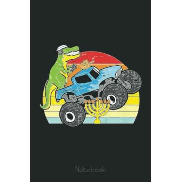 Imagem de Kids Dino Monster Truck Menorah Boys Hanukkah Toddler Kids Notebook: Funny Monster Trucks Gifts for Kids Great Kids Appreciation Thank Gag Gifts for Girls Toddler Boys Dad Mom