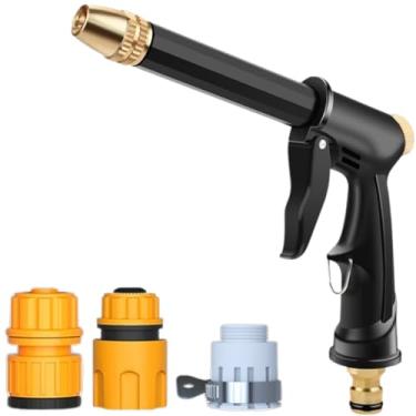 Imagem de Esguicho de Mangueira com Regulagem de Jato e Pressão, Kit com Engates Rápidos para Lavagem de Carro, Moto, Quintal e Irrigação de Jardim