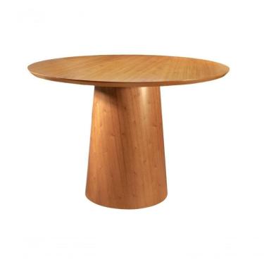 Imagem de Mesa De Jantar Caribe Tampo Redondo Em Mdf Laminado 1,35m