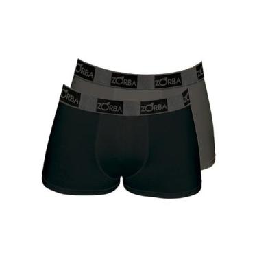 Imagem de Kit com 2 Cuecas Boxer Zorba 717 Colorido, Cinza, M