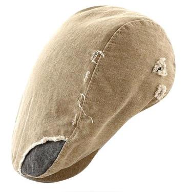 Imagem de Boina Estilo Britânico Chapéu de Algodão Masculino Feminino Ajustável 
