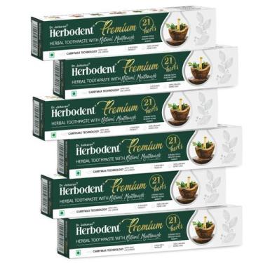 Imagem de Pasta de Dente Herbodent Premium Vegana - 172ml (Pacote com 6, 21 erva
