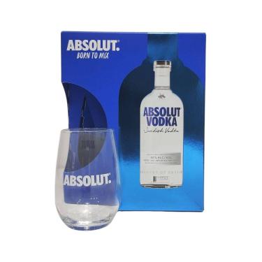 Imagem de Vodka Absolut 750ml - Kit com copo de Vidro
