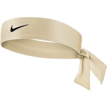 Imagem de Nike Gravata esportiva Dri-Fit Premium Swoosh, macia e absorvente de suor/unissex (branco adobe)
