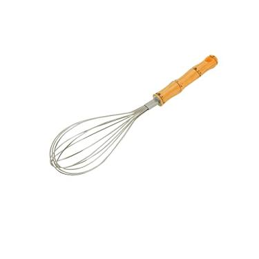 Imagem de Mimo Style Batedor de Ovos Fouet Bambu Asper Grande - Produzido em Inox Com Cabo Plástico; Excelente Durabilidade e Belo Design; Útil Para Diversas Receitas, Massas de Bolo, Tortas e Claras em Neve