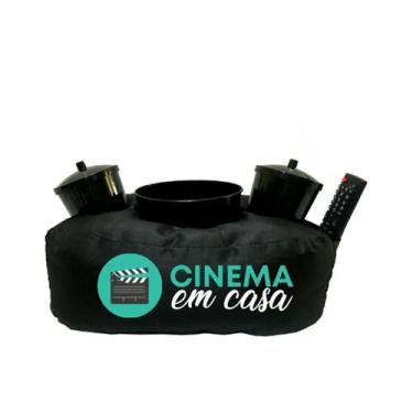 Imagem de Almofada Porta Pipoca Cinema Em Casa - Cine Couple, Preto