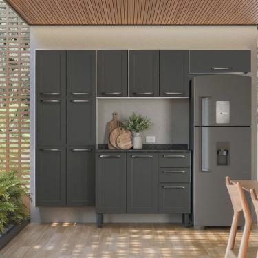 Imagem de Cozinha Compacta em Aço 4 Peças 13 Portas 2 Gavetas Itatiaia