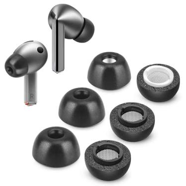 Imagem de Tang Town Pontas De Espuma Viscoelástica Para Samsung Galaxy Buds 3 Pro Com Malha Antipoeira, Silicone Sem Dor, Substituição Antiderrapantes, Encaixe No Estojo Carregamento, Fones Ouvido Redução Ruí