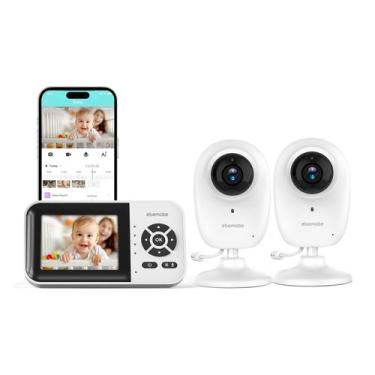 Imagem de Monitor de vídeo para bebês ebemate EBS28-2 1080P 2,8" 1500 pés
