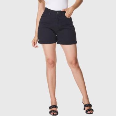 Imagem de Shorts Basico Feminino Mom Cintura Alta Em Sarja - HNO Jeans, 38