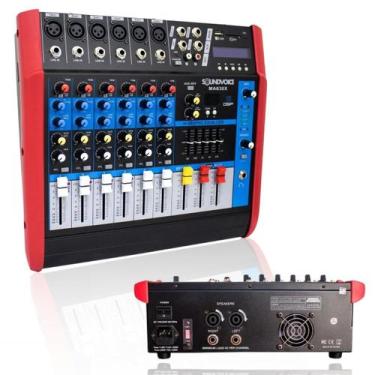Imagem de Mesa De Som Amplificada 6 Canais Profissional Bluetooth - SOUNDOIVCE