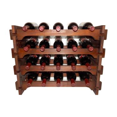 Imagem de Adega Vinho Madeira 20 Garrafas Cor Imbuia C05