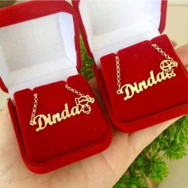 Imagem de Pulseira Madrinha Dinda Banhada A Ouro 18k