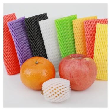 Imagem de Fruit Protective Net Cover, 290pcs 14×7cm Color Shockproof Elastic Anti Collision Foam Net Eggs Vegetable Protect Packing Mesh Bag(White)