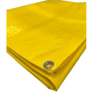 Imagem de Lona Leve 4x9 Forte Impermeável Multiuso 300 Micras 9x4 (Amarelo)