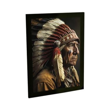 Imagem de Quadro Decorativo Índio Cacique Ancião Foto Decoração Poster Quarto Sala
