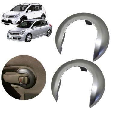 Imagem de Par Peças Moldura Maçaneta Interna Lado Motorista E Passageiro Compatível Com Livina 2010 2011 2012 2013 2014