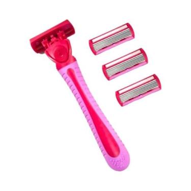 Imagem de Navalha De Segurança Manual Feminina, 18 Lâminas, 6 Camadas, Aço Inoxi