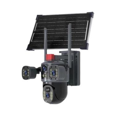 Imagem de Câmera IP PTZ Sem Fio Movida a Energia Solar De 8MP 4K Com Lente Dupla