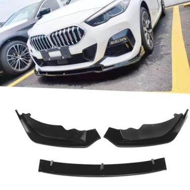 Imagem de Parte de modificação do difusor de lábio do spoiler do para-choque dianteiro do carro para 2 séries 4 portas F44 2021-2024 MP protetor de para-choque estilo (preto brilhante)