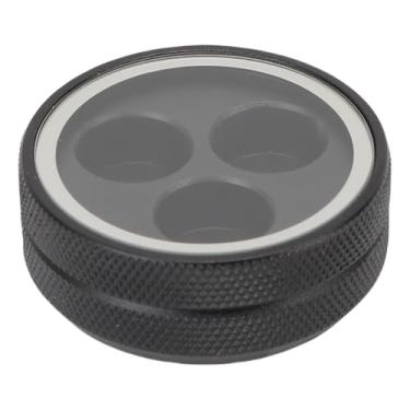 Imagem de Asixxsix Caixa de Armazenamento de Dicas de Sugestão da Piscina de Bilhar, Botão de Alumínio 3 Orifícios de Bilhar Portátil Billiard Dicas de Contêiner para Pistas de Piscina e (Preto)