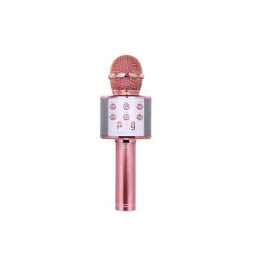 Imagem de Microfone Sem Fio Bluetooth Karaoke Youtuber Reporter Usb - Rosa
