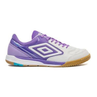 Imagem de Chuteira Umbro Adamant Master Class Pro Bump Roxa e Branca Futsal