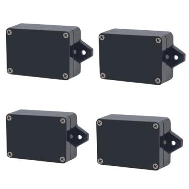 Imagem de Project Box Caixas elétricas pretas de plástico ABS IP65 à prova d'água DIY caixa de junção eletrônica com orelha fixa 3,3 x 2,3 x 1,3 polegadas (83 x 58 x 33 mm)