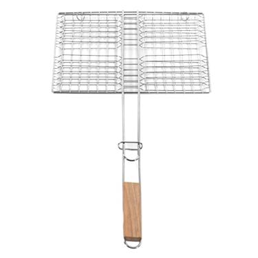 Imagem de Yctze Cesto de Churrasqueira a Aço Cromado - Cesta de Churrasqueira à Prova de Ferrugem para Cozinhar Ao Ar Livre, Ideal para Hambúrgueres, Frutos do Mar e Vegetais