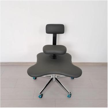 Imagem de Cadeira De Escritório Com Pernas Cruzadas Banqueta De Meditação Para Sentar, Ergonômica Ajustável Crianças Adultos Cadeira Ajoelhada Com Suporte Lombar, Black