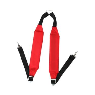 Imagem de IEUDNS Cinta de transporte para cortador de grama, fácil de conectar, cinto de transporte para cortador de grama, roçadeiras e aparadores de grama, Vermelho