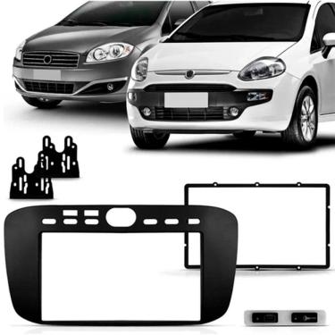 Imagem de Moldura 2Din Fiat Punto 2013 A 2017 Linea 2015 A 2016