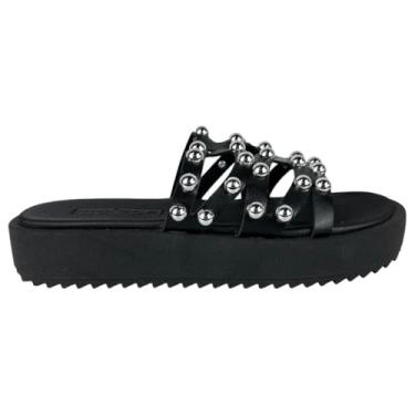 Imagem de Chinelo Moleca Feminino Slide Flatform Conforto Casual (Preto, BR, Adulto, Numérico, 39)