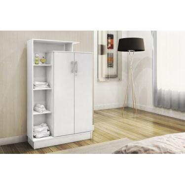 Imagem de Armário Multiuso com Chave 2 Portas - Elite Branco Brilho - Demobile