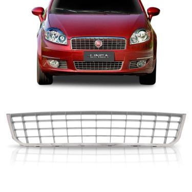 Imagem de Grade Linea Cinza Inferior Com Friso Cromado 2008 A 2013