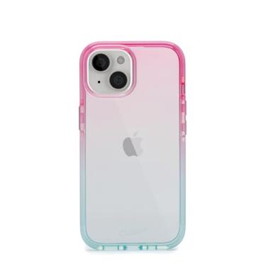 Imagem de Customic Capinha Case Capa para Celular iPhone 15 (6.1"), Impactor Flex Antibactéria Anti Impacto Proteção Militar 2 metros contra quedas, Gradiente, Rosa E Verde